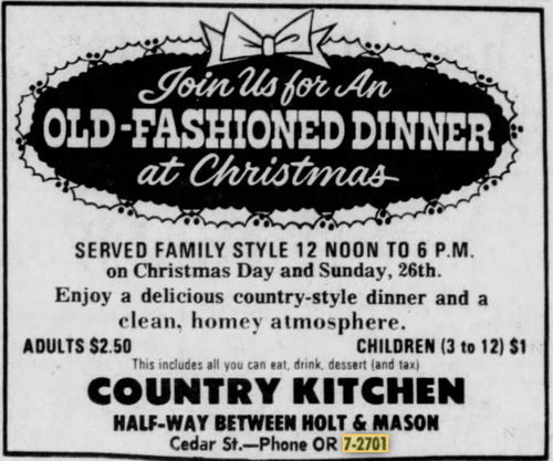 The Country Kitchen - Dec 24 1971